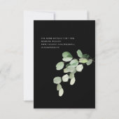 Einfachheit und Foliage Black Wedding Save The Date (Rückseite)