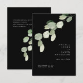 Einfachheit und Foliage Black Wedding Save The Date (Vorne/Hinten)