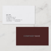 Einfachheit VI Visitenkarte (Vorne/Hinten)