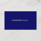 Einfachheit Visitenkarte (Rückseite)