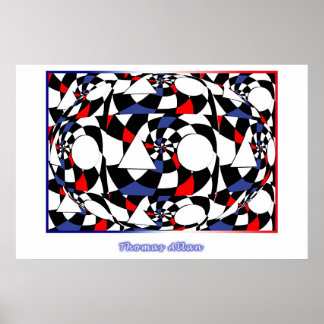 Einfachheit von Farbe und Form Poster