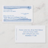 Einfachheits-Blau-Visitenkarte Visitenkarte (Vorne/Hinten)