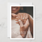 Einfachste Verlobung Holiday Foto Magnetkarte Magneteinladung (Vorderseite)