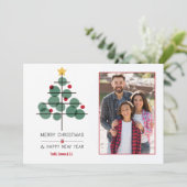 Einfachste Weihnachts-Fotokarte Feiertagskarte (Stehend Vorderseite)