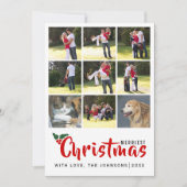 Einfachste Weihnachtscollage mit 9 Fotos Karte (Vorderseite)