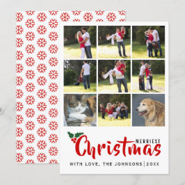 Einfachste Weihnachtscollage mit 9 Fotos Karte