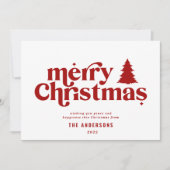 Einfachste Weihnachtsgrafik ohne Foto Feiertagskarte (Vorderseite)