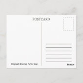 Einfachste Zeichnung. Lustiger Hund. Postkarte (Rückseite)