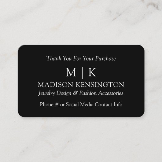 Einfachteln der Mailkarte für Monogramm oder Hinzu Visitenkarte (Vorderseite)