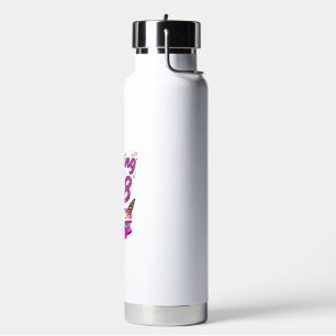 Einfahren in 8. Geburtstags-Shirt Einhorn Roller S Trinkflasche