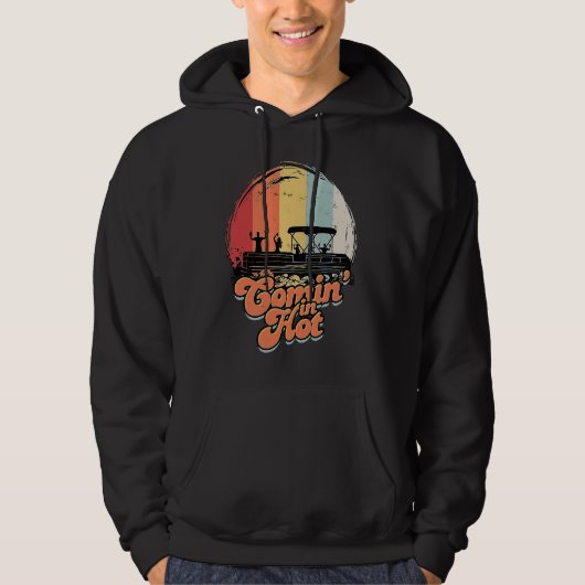 Einfahren mit Pontonboot Booten See Kanufahren Hoodie (Vorderseite)