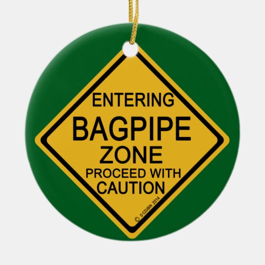 Einfahrt in Bagpipe Keramik Ornament (Vorne)