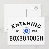 Einfahrt in Boxborough Postkarte (Vorne/Hinten)