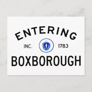 Einfahrt in Boxborough Postkarte