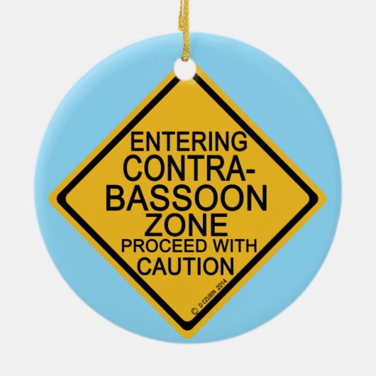 Einfahrt in den Kontrabassoon Keramik Ornament (Hinten)