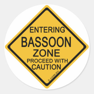 Einfahrt in die Bassoon Zone Runder Aufkleber