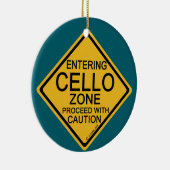 Einfahrt in die Cello Zone Keramik Ornament (Rechts)