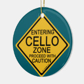 Einfahrt in die Cello Zone Keramik Ornament (Links)