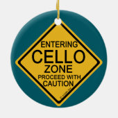 Einfahrt in die Cello Zone Keramik Ornament (Hinten)