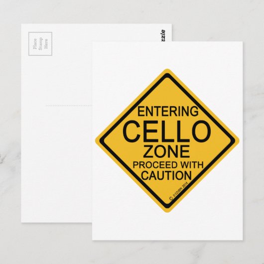 Einfahrt in die Cello Zone Postkarte (Vorne/Hinten)