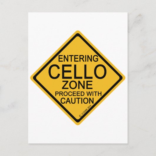 Einfahrt in die Cello Zone Postkarte (Vorderseite)