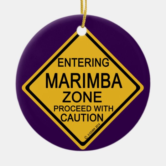 Einfahrt in die Marimba-Zone Keramik Ornament (Vorne)