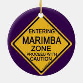 Einfahrt in die Marimba-Zone Keramik Ornament (Hinten)
