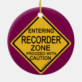 Einfahrt in die Recorder Zone Keramik Ornament (Hinten)