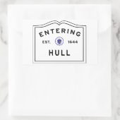 Einfahrt in die Stadt Hull Rechteckiger Aufkleber (Tasche)