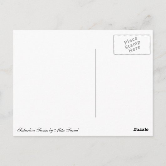 Einfahrt in Holz Postkarte (Rückseite)