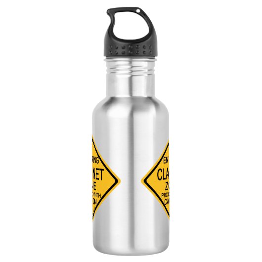 Einfahrt in Klarinettenzone Edelstahlflasche (Rückseite)