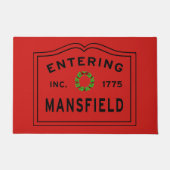 Einfahrt in Mansfield MA Weihnachtsbaumkissen Fußmatte (Vorderseite)