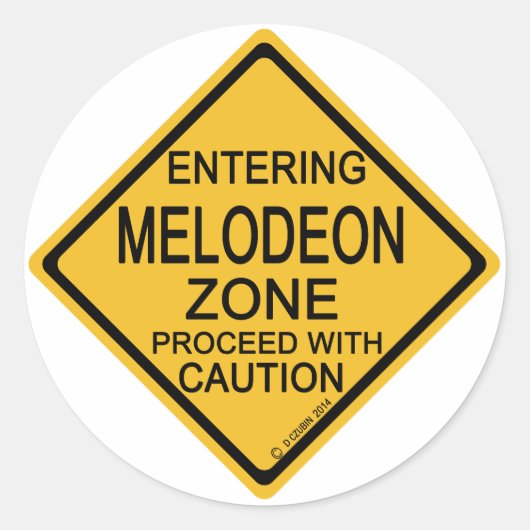 Einfahrt in Melodeon Runder Aufkleber (Vorderseite)