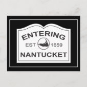 Einfahrt in Nantucket Est. 1659 Unterschrift in Sc Postkarte (Vorderseite)