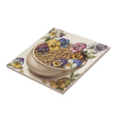 Einfallslose Stiefmütterchen-Blumen-Cereal-Schale Fliese (Seite)