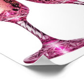 Einfallsreiche silberne PINK CHAMPAGNER GLÄSER Poster (Ecke)