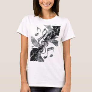 Einfallsreicher Silber MUSIC IN MOTION Custom-Desi T-Shirt