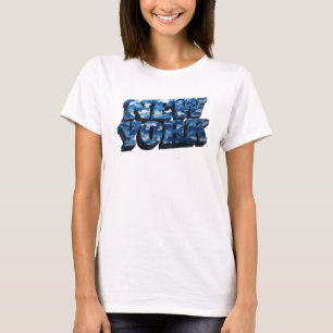 Einfallsreiches Blau NEW YORK Tragbare Kunst T-Shirt