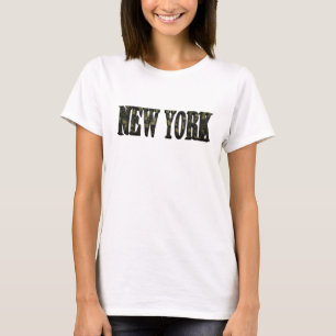 Einfallsreiches Gelb NEW YORK Künstlerisches Motiv T-Shirt