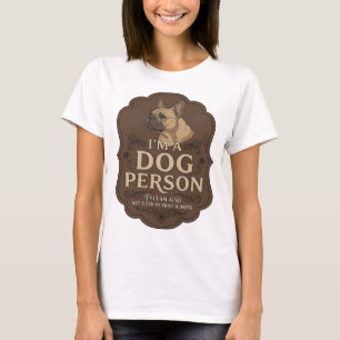 Einfallsreiches Gold ICH BIN EIN HUNDEMENSCH Sloga T-Shirt