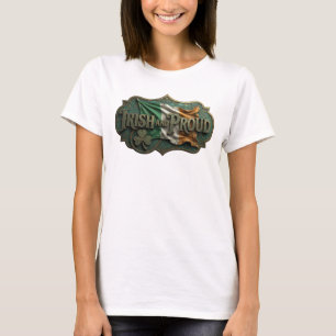 Einfallsreiches Gold IRISCH UND STOLZ Shirt-Design T-Shirt