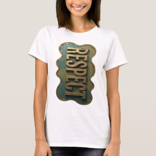 Einfallsreiches Gold RESPEKT Modernes Design T-Shirt
