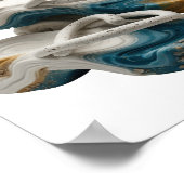 Einfallsreiches graues ABSTRACT ART Design Poster (Ecke)