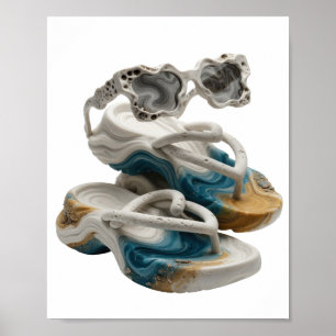 Einfallsreiches graues ABSTRACT ART Design Poster