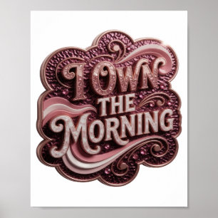 Einfallsreiches Pink TOWN THE MORNING Künstlerisch Poster