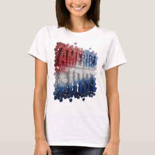 Einfallsreiches Silber AMERICAN Fettes Design T-Shirt