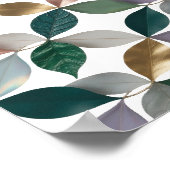 Einfallsreiches Silber-Blatt-Statement-Design Poster (Ecke)