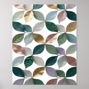 Einfallsreiches Silber-Blatt-Statement-Design Poster