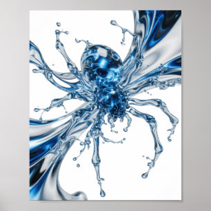 Einfallsreiches Silber WATER SPIDER Custom Design Poster