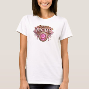 Einfangende rote QUEEN MODE ON Slogan T-Shirt